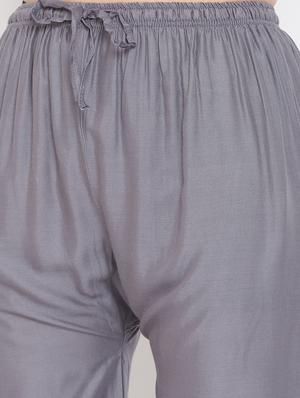grey rayon palazzos - 17656929 - Standard Image - 5