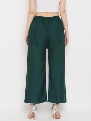 green rayon palazzos - 17656932 - Standard Image - 3