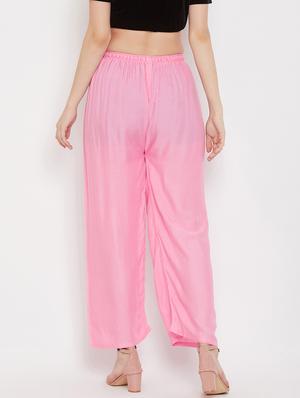 pink rayon palazzos - 17656933 - Standard Image - 3