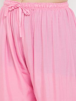 pink rayon palazzos - 17656933 - Standard Image - 5