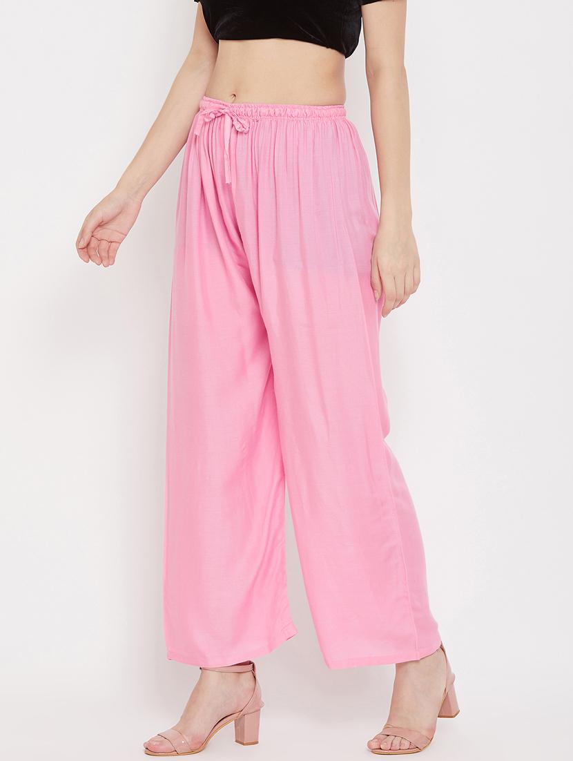 pink rayon palazzos - 17656933 - Zoom Image - 2
