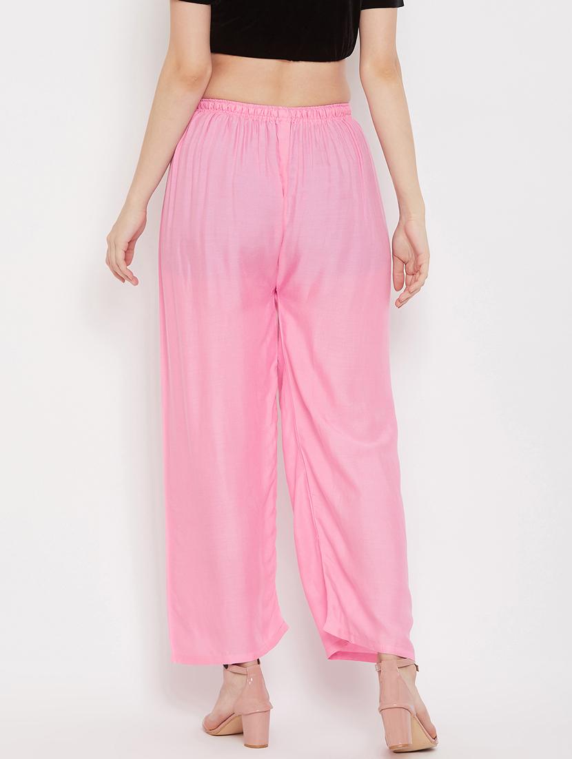 pink rayon palazzos - 17656933 - Zoom Image - 3