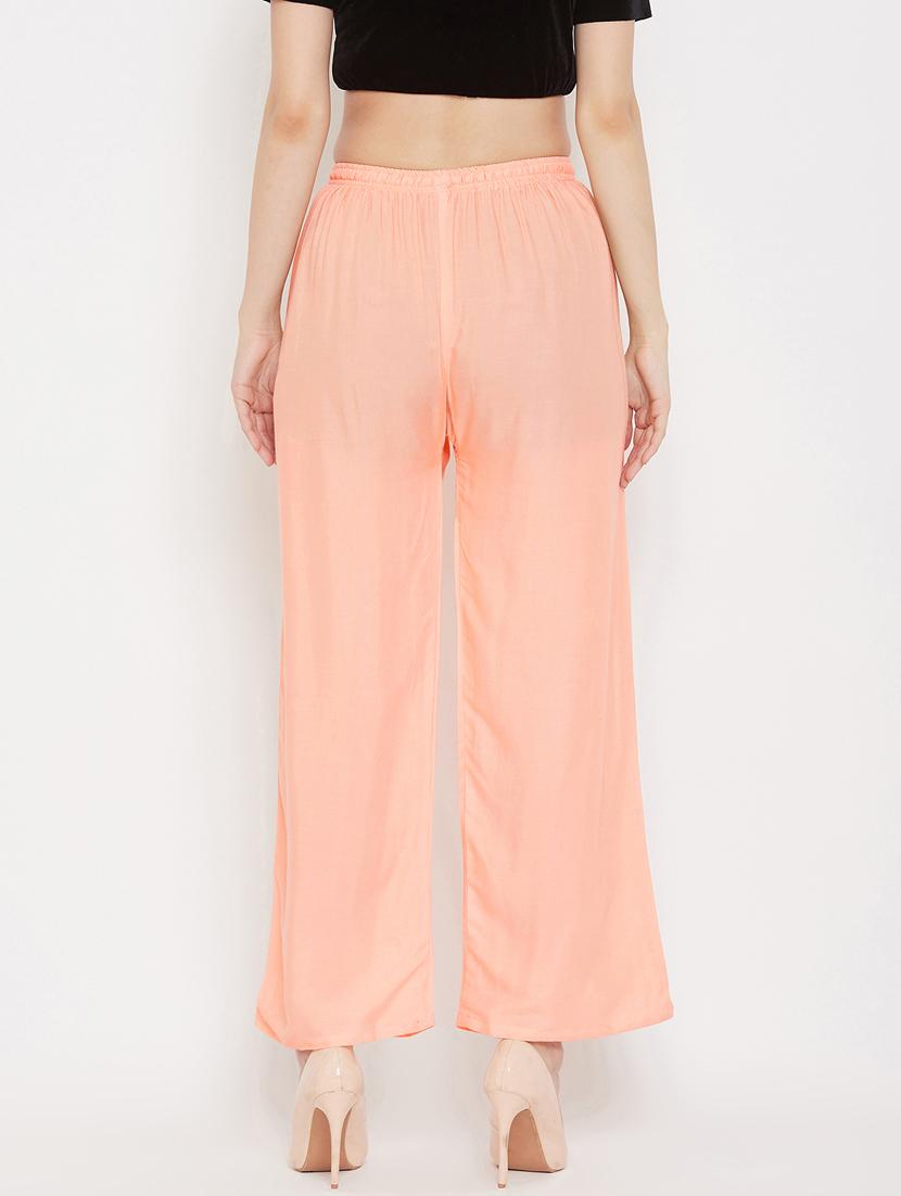 orange rayon palazzos - 17656934 - Zoom Image - 3