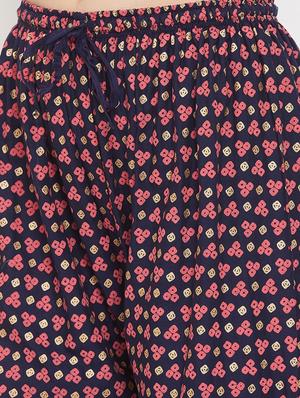 navy blue rayon palazzos - 17656940 - Standard Image - 5