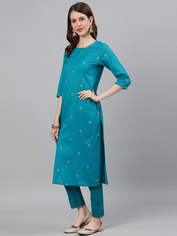 printed kurta pant set - 17657011 - Zoom Image - 2