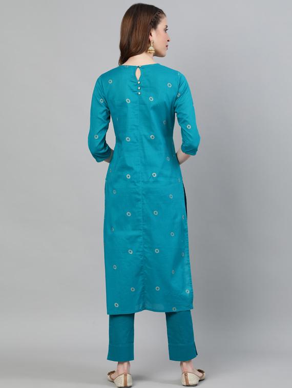 printed kurta pant set - 17657011 - Zoom Image - 3