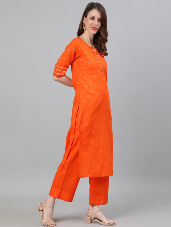 ethnic motifs kurta palazzo set - 17657018 - Zoom Image - 2