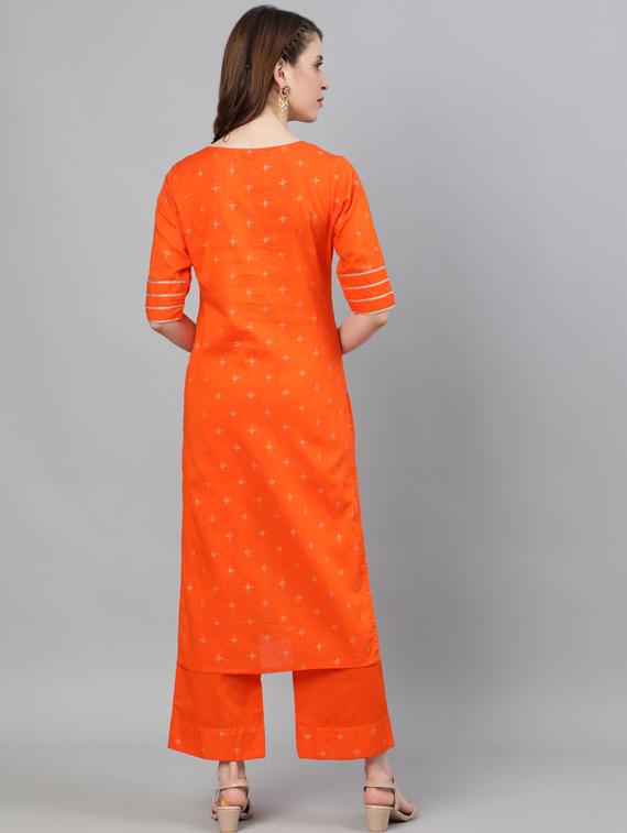 ethnic motifs kurta palazzo set - 17657018 - Zoom Image - 3
