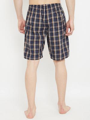 navy blue checkered shorts - 17657029 - Standard Image - 4