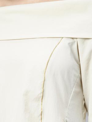 drape detail off shoulder dress - 17657084 - Standard Image - 6