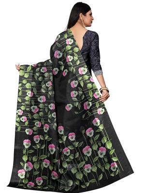 floral printed saree with blouse - 17657512 - Standard Image - 2
