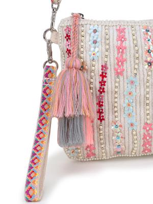 cream embellished handloom sling bag - 17657530 - Standard Image - 7