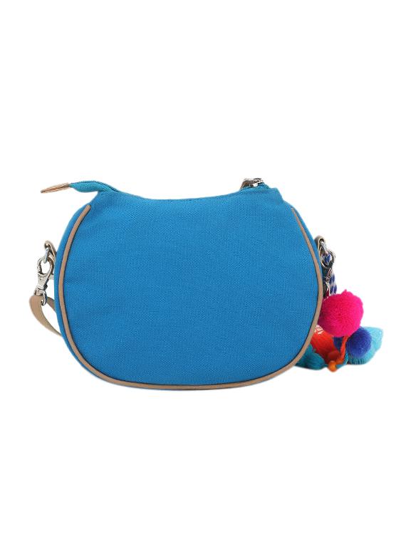 blue canvas regular sling bag - 17657539 - Zoom Image - 2