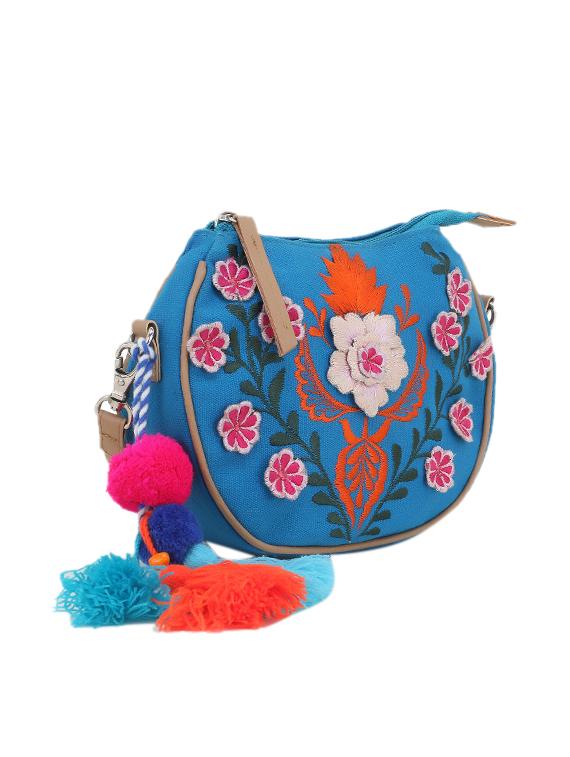 blue canvas regular sling bag - 17657539 - Zoom Image - 4
