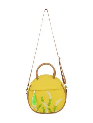 yellow canvas regular sling bag - 17657540 - Standard Image - 5
