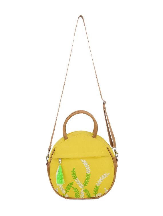 yellow canvas regular sling bag - 17657540 - Zoom Image - 5
