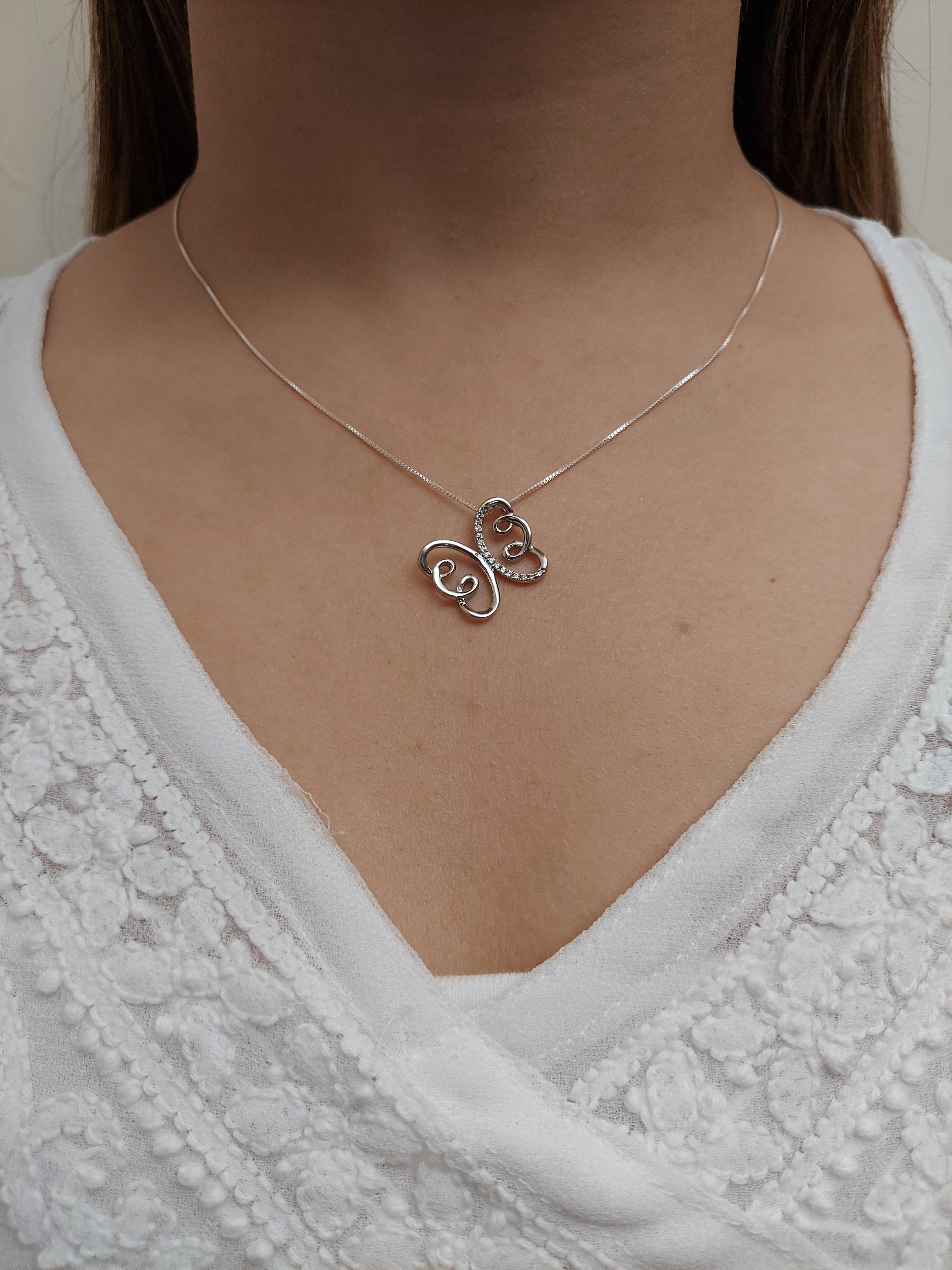 92.5 sterling silver butterfly pendant chain - 17657648 - Zoom Image - 1