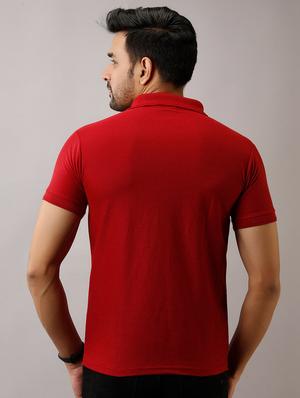 red printed polo t-shirt - 17657764 - Standard Image - 3