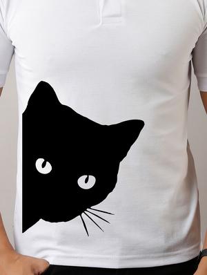 white front print polo t-shirt - 17657774 - Standard Image - 5