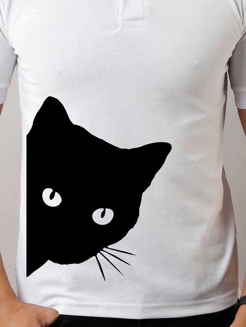 white front print polo t-shirt - 17657774 - Zoom Image - 5