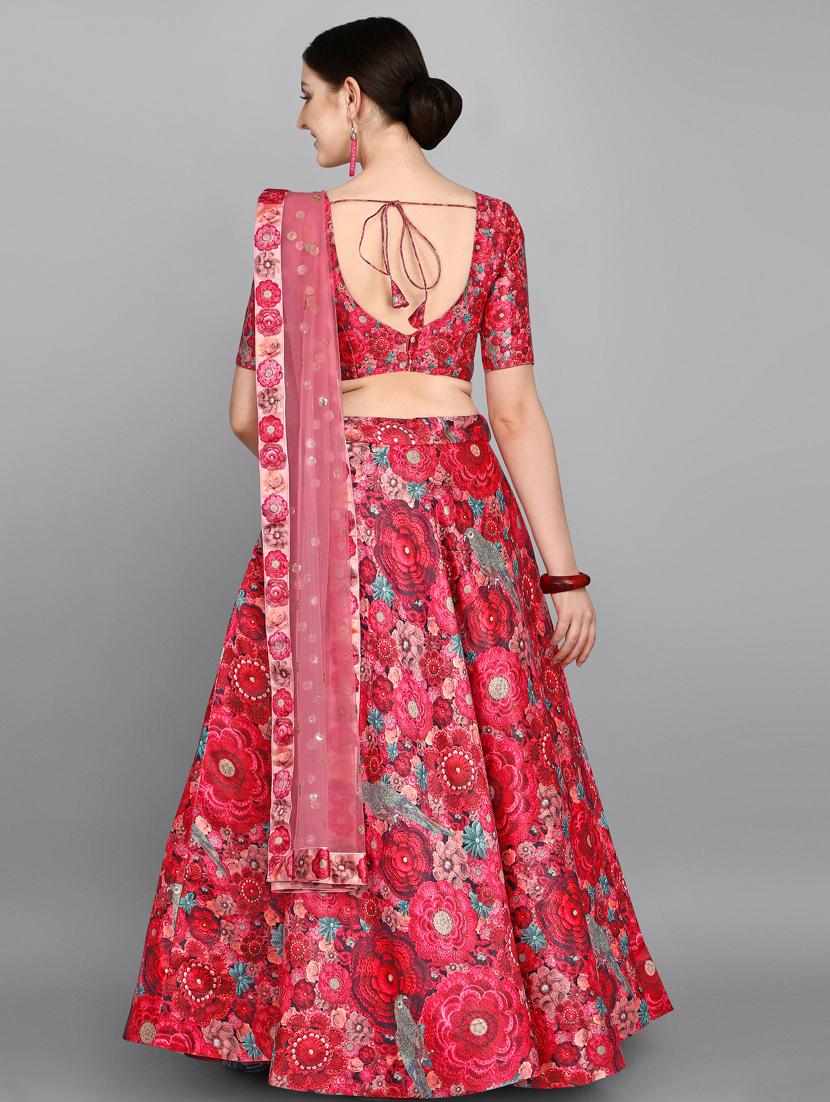 blue silk flared lehenga - 17658155 - Zoom Image - 3