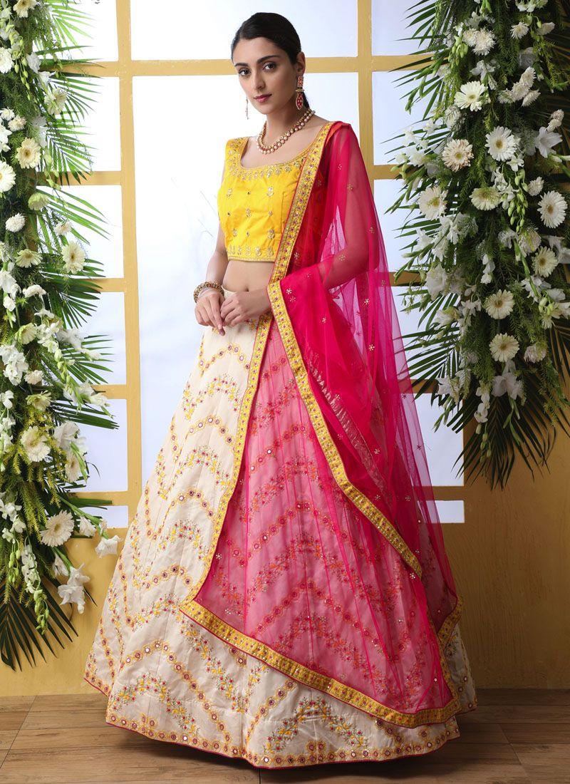 embroidered flared lehenga - 17658217 - Zoom Image - 2