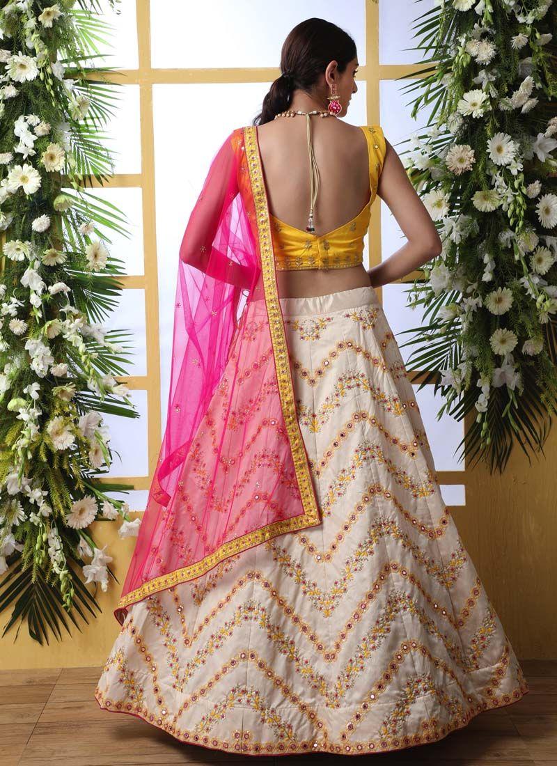 embroidered flared lehenga - 17658217 - Zoom Image - 3