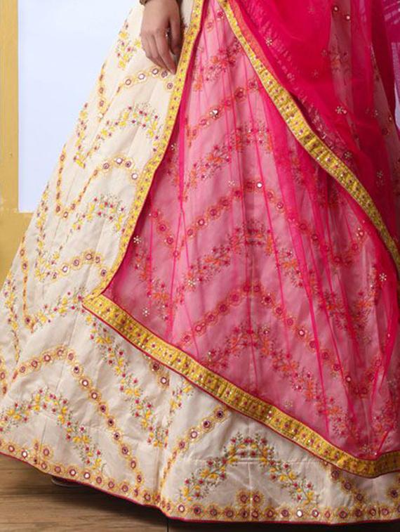 embroidered flared lehenga - 17658217 - Zoom Image - 4