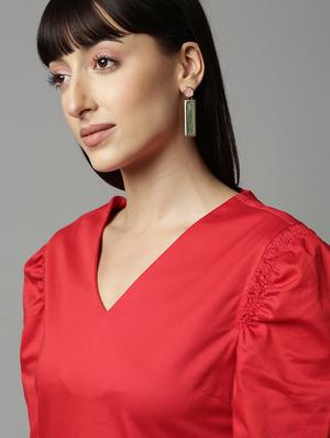 puff sleeved sheath dress - 17658437 - Standard Image - 5