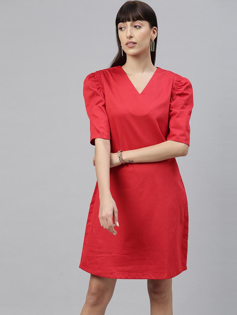 puff sleeved sheath dress - 17658437 - Zoom Image - 1