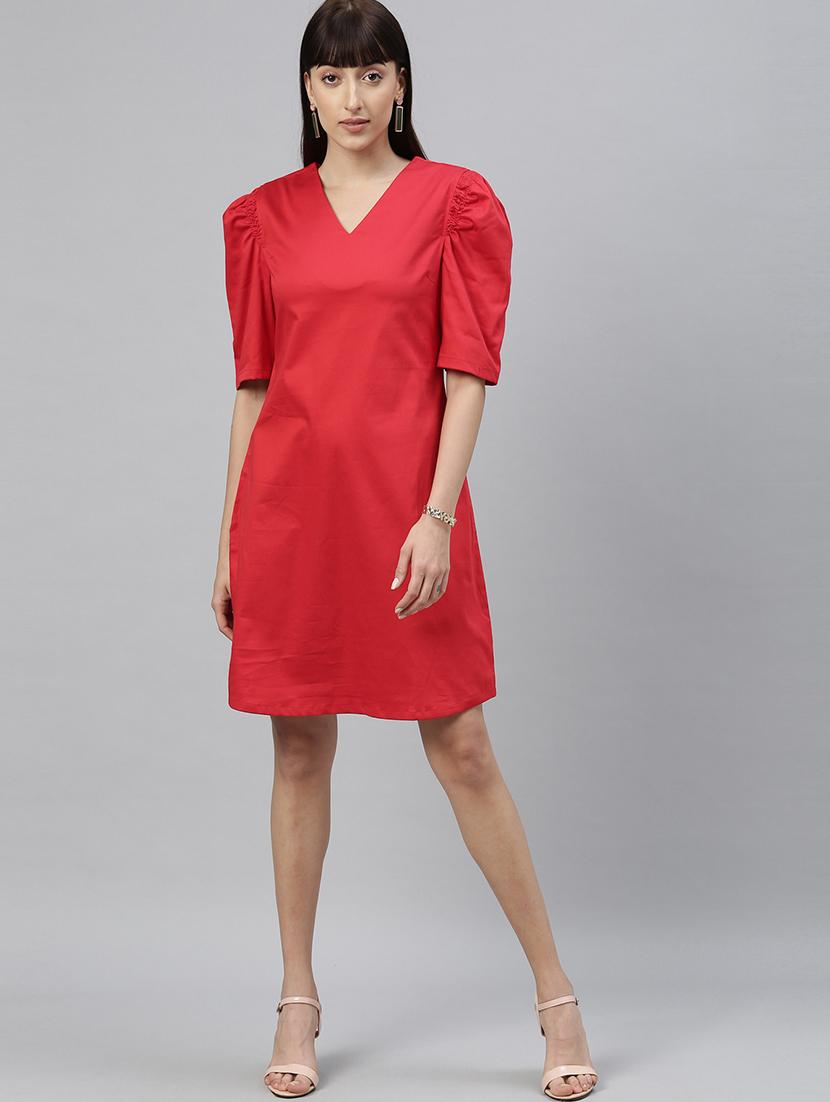 puff sleeved sheath dress - 17658437 - Zoom Image - 4