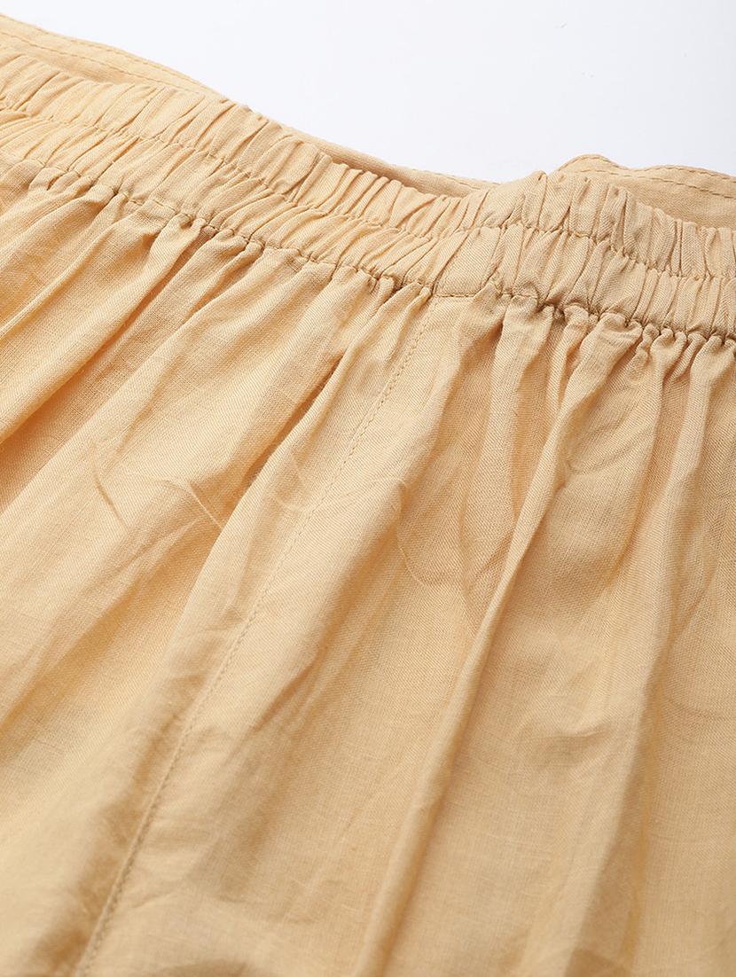 ada hand-embroidered beige chikankari tapered pant - 17658457 - Zoom Image - 5