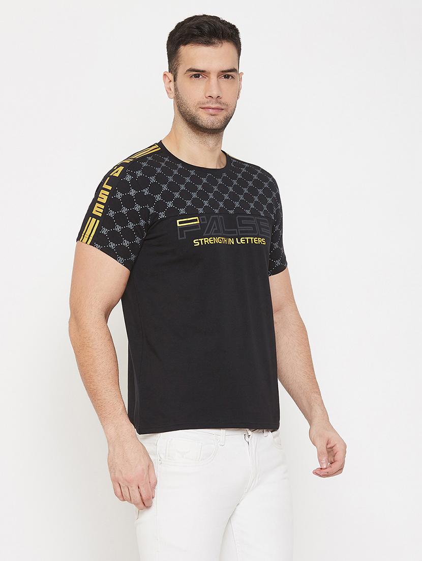 black printed cut & sew t-shirt - 17659288 - Zoom Image - 2