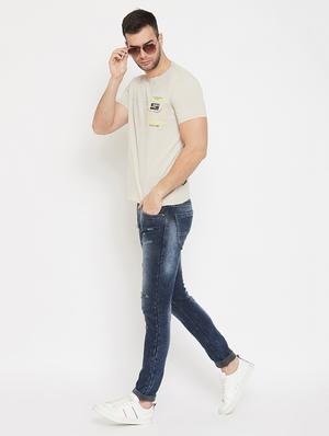 beige printed pocket t-shirt - 17659290 - Standard Image - 4