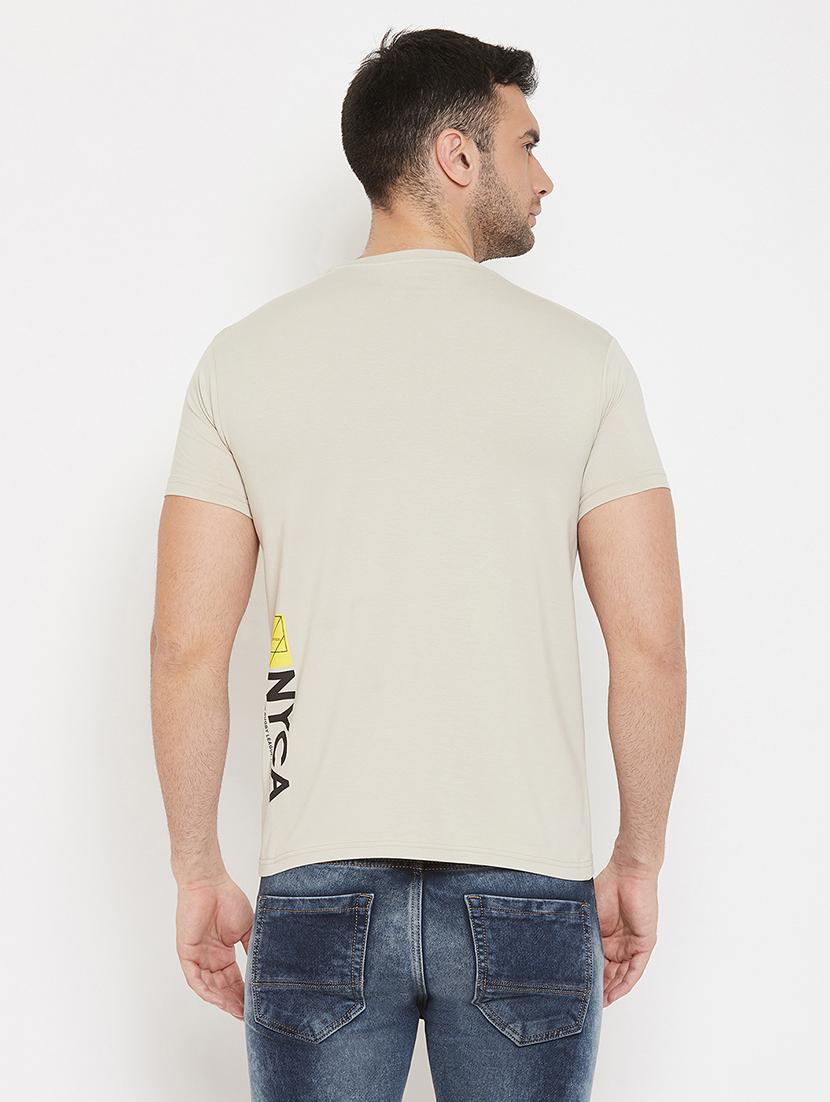 beige printed pocket t-shirt - 17659290 - Zoom Image - 3