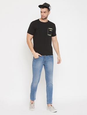 black printed pocket t-shirt - 17659291 - Standard Image - 4