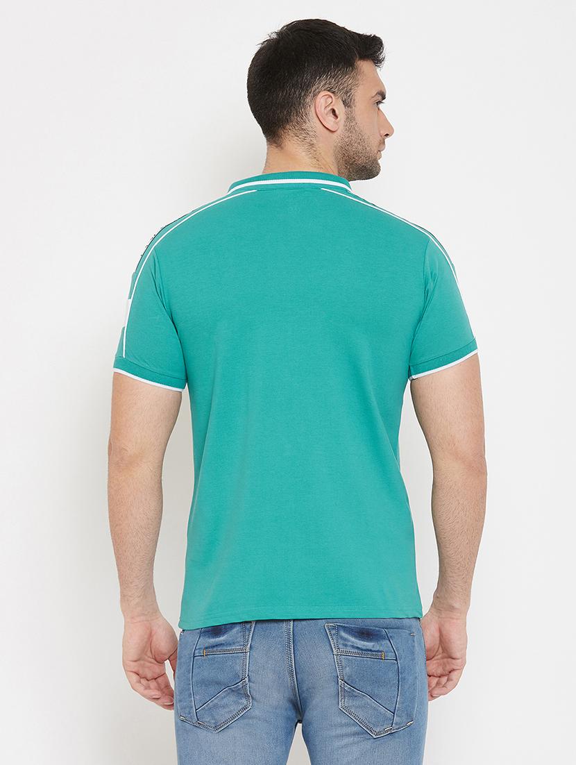 green taped collared t-shirt - 17659301 - Zoom Image - 3