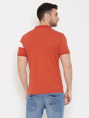 rust printed collared t-shirt - 17659308 - Standard Image - 3