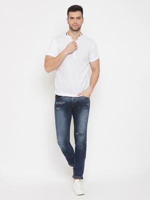 white solid collared t-shirt - 17659309 - Standard Image - 4