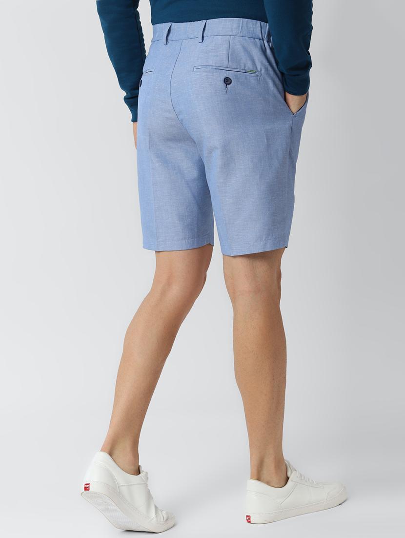 blue solid bermuda shorts - 17659389 - Zoom Image - 3