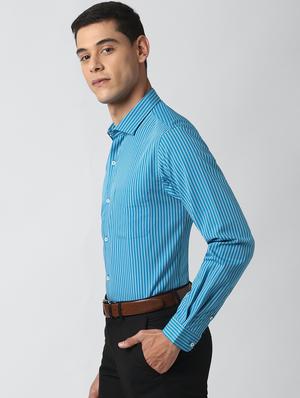 blue striped formal shirt - 17659484 - Standard Image - 2