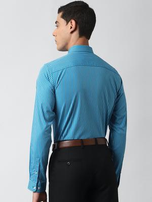 blue striped formal shirt - 17659484 - Standard Image - 3