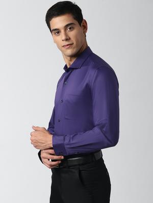 blue solid formal shirt - 17659532 - Standard Image - 2