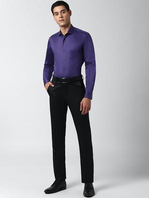 blue solid formal shirt - 17659532 - Standard Image - 4