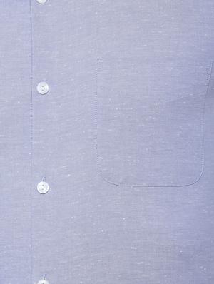 blue solid formal shirt - 17659610 - Standard Image - 5
