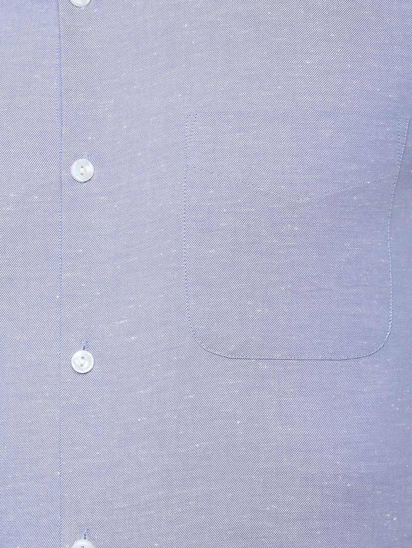 blue solid formal shirt - 17659610 - Zoom Image - 5