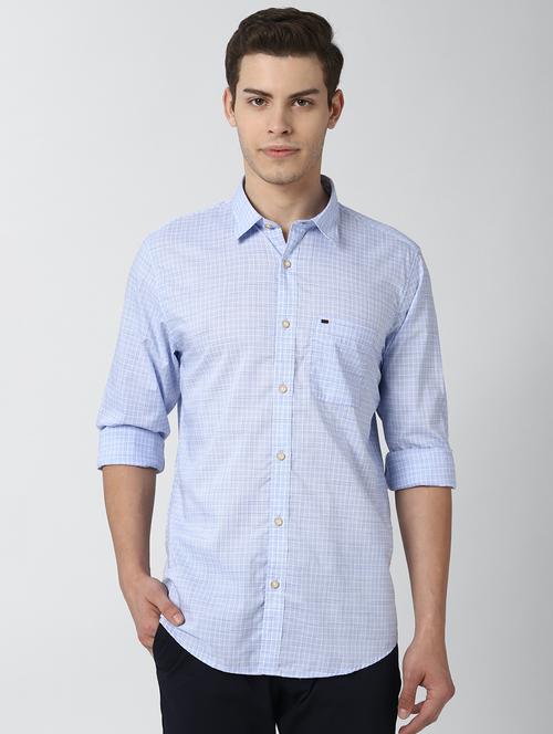 blue checkered casual shirt - 17659660 - Standard Image - 1