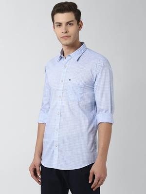 blue checkered casual shirt - 17659660 - Standard Image - 2