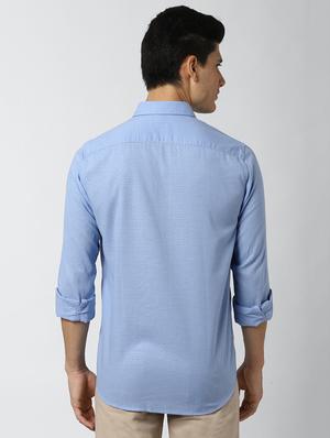blue checkered casual shirt - 17659676 - Standard Image - 3
