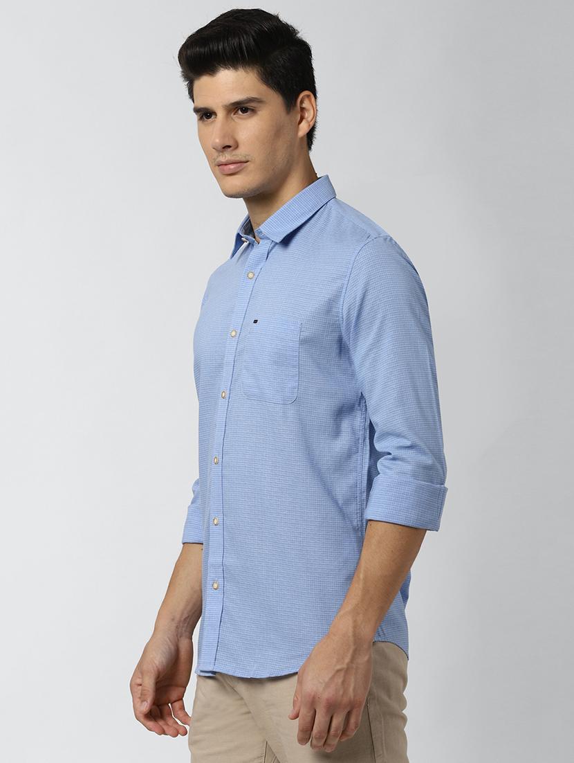 blue checkered casual shirt - 17659676 - Zoom Image - 2